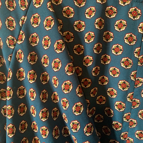 Chenault 3/4 Sleeve Blue Front Tie Blouse Size 1X Like New - Picture 4 of 6